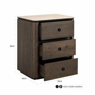 RICHMOND szafka nocna RITZ brązowa