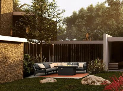 BIZZOTTO zestaw ogrodowy HENDRIX szary