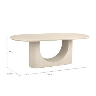 MaMaison stół jadalniany ICARO 220        beżowy / drewno