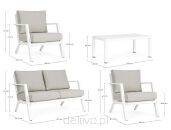 BIZZOTTO zestaw ogrodowy HARLEY biały - 12