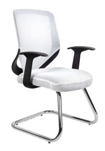 Krzesło konferencyjne MOBI SKID W-953 biały