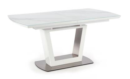 Nowoczesny stół rozkładany WHITE 160-200 biały marmur