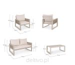 BIZZOTTO zestaw ogrodowy CAPTIVA beżowy - 9