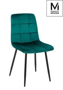 Krzesło CARLO zielony-czarny, welur