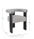 BIZZOTTO krzesło AGAPE czarny / szary - 8