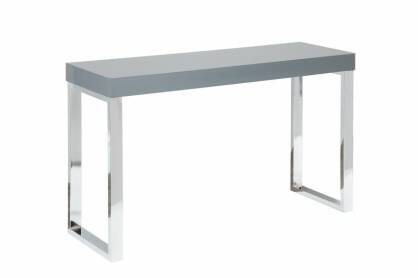 Biurko chromowany stelaż VERK 120x40 szary wysoki połysk
