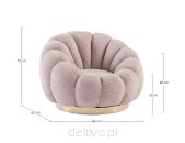 BIZZOTTO fotel obrotowy FLOREL różowy - 8