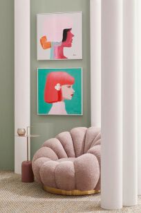 BIZZOTTO fotel obrotowy FLOREL różowy