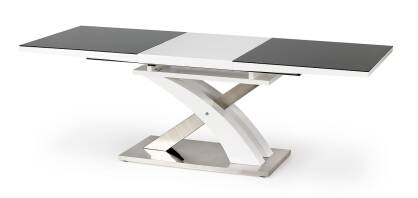 Stół rozkładany HAROLD BIS 160-220x90 biały-czarny