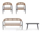 BIZZOTTO zestaw ogrodowy JANDIA szary /   beż - 4