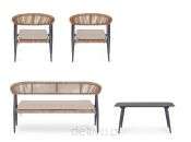 BIZZOTTO zestaw ogrodowy JANDIA szary /   beż - 5