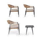 BIZZOTTO zestaw ogrodowy JANDIA szary /   beż - 6