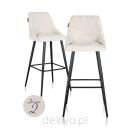 RICHMOND zestaw krzeseł barowych BROOKE 78 jasny beż - 2 sztuki - 8