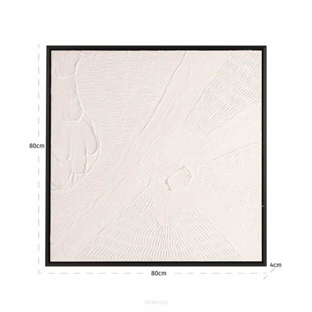 RICHMOND obraz JANEY 80x80 cm biały