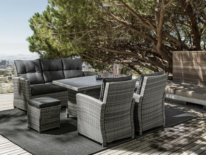 BIZZOTTO zestaw ogrodowy ARIEL szary