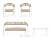 BIZZOTTO zestaw ogrodowy JANDIA biały /   beż - 3