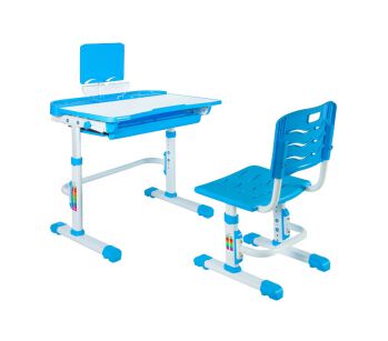 Zestaw dziecięcy biurko regulowane z krzesłem SANDY NDX-09 niebieski