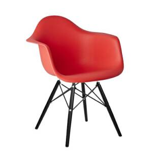 Krzesło DAW BLACK czerwony-czarny