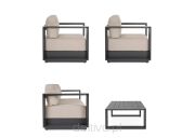 BIZZOTTO zestaw ogrodowy MOSES antracyt   / beż - 9