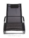 BIZZOTTO leżak bujany ogrodowy ROGER      czarny - 3
