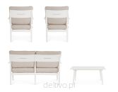 BIZZOTTO zestaw ogrodowy NEBULA biały /   beżowy - 8