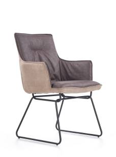 Krzesło BRUM BIS ciemnoszary-brązowy
