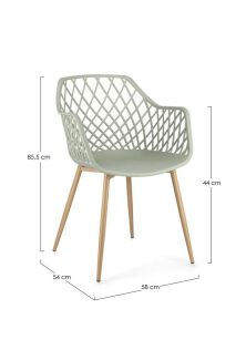 BIZZOTTO krzesło OPTIK zielone