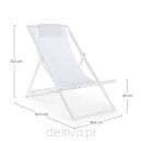 BIZZOTTO leżak ogrodowy składany TAYLOR   biały - 7