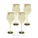 KARE komplet 4 kieliszków do wina         DIAMOND 660 ml złoty - 2