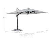 BIZZOTTO parasol ogrodowy INES jasny      szary - 14