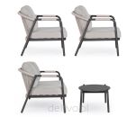 BIZZOTTO zestaw ogrodowy MIRAVET          antracyt / beż - 9