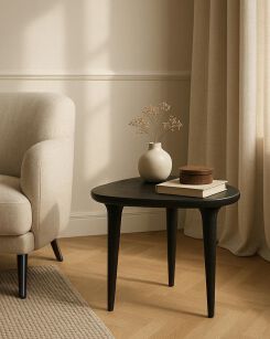MaMaison stolik LAMINAR czarny / drewno