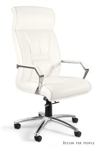 Fotel biurowy CELIO skóra naturalna C169-HL biały