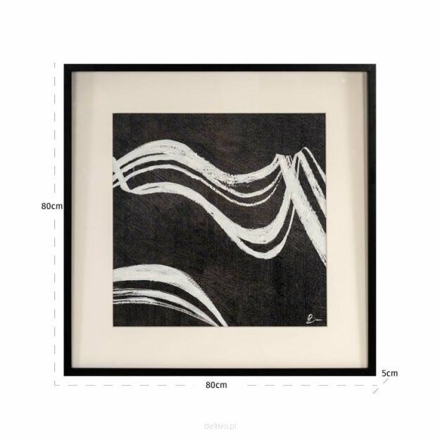 RICHMOND obraz JOZY 80x80 cm              biało-czarny