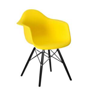 Krzesło DAW BLACK żółty-czarny