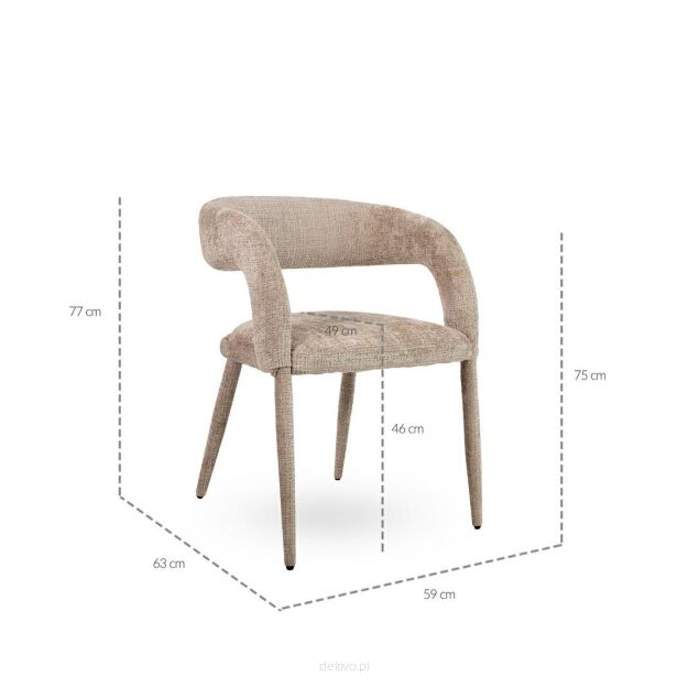 MaMaison krzesło IRIS beżowe