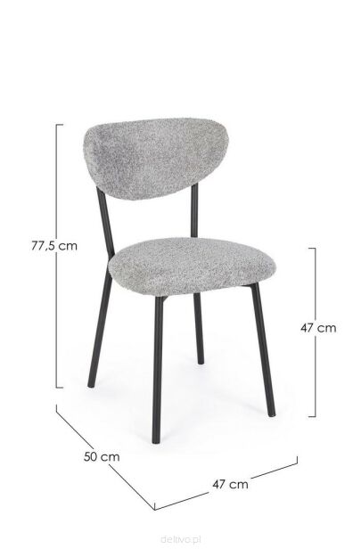 BIZZOTTO krzesło LUDMILLA szare