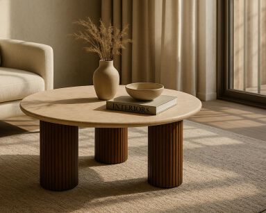 MaMaison stolik kawowy RAGNO marmur /     drewno