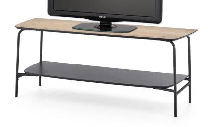 Stolik RTV ELEONORA 120x40x50 jesion-czarny