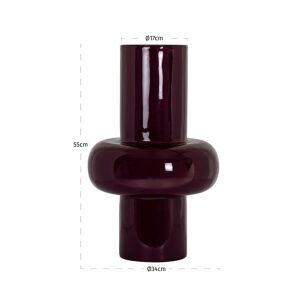 RICHMOND wazon ASHLYN L burgundowy