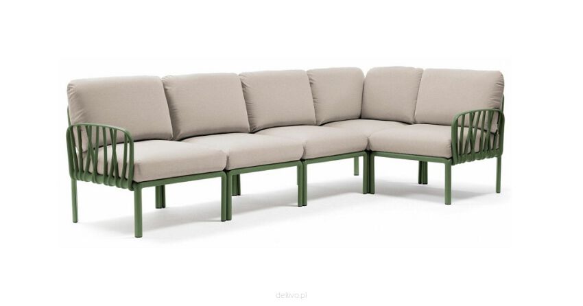 Sofa KOMODO zielony stelaż