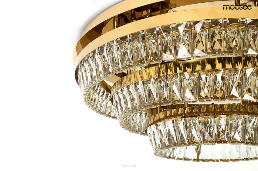 MOOSEE lampa sufitowa / plafon SAVOY 3    złota