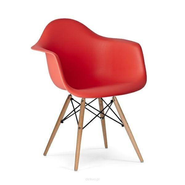 Krzesło DAW czerwony-buk naturalny