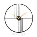 KARE zegar STRINGS 60 czarno-złoty - 2