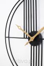 KARE zegar STRINGS 60 czarno-złoty - 4