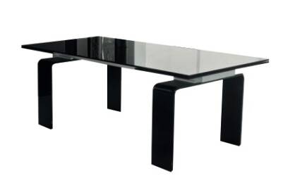Stół rozkładany szklany ATLANTIS BLACK 200/300 czarny