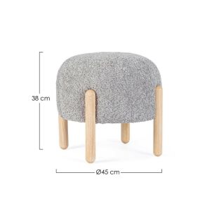 BIZZOTTO stołek DAYLA szary