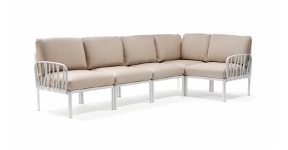 Sofa KOMODO biały stelaż