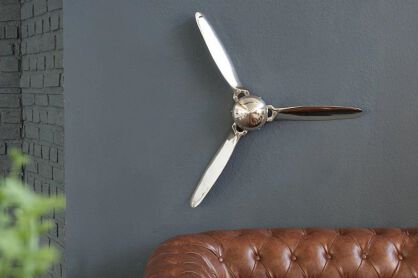 INVICTA dekoracja śmigło PROPELLER III 90 cm - srebrne aluminium