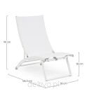 BIZZOTTO leżak ogrodowy TAYLOR biały - 8